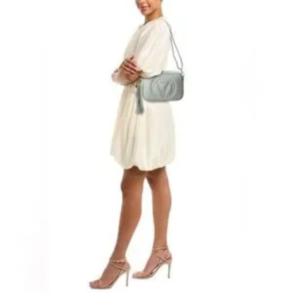 Valentino by Mario Valentino leather Mia Signature crossbody in Sage NWOT - Picture 2 of 9